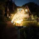 Garden Solar Light Outdoor Decor, Solar LED Light with Stake, Waterproof for Walkway Courtyard Party Decoration, White and Black Owl