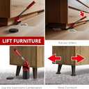 X-Protector Furniture Lifter Tool - Premium Furniture Jack Lifter Tool to Lift Furniture Easily - Appliance Lifter with 8.5" Adjustable Height - Ideal Jack to Lift Furniture Easily with Minimal Effort