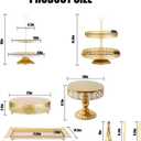 11 Pcs Gold Cake Stand Set for Wedding, Cake Display Tower for Birthday Party, Fruit Candy Donut Plate Serving Tower Tray Platter for Chrismas Celebration