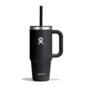 Hydro Flask 24 Oz Travel Tumbler with Handle, Lid and Straw - Insulated Stainless Steel in Black