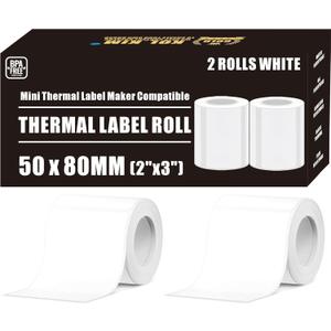 2x3 Labels, M110 Thermal Labels for Phomemo Label Printer M110 Labels M100 M110 M220 M200 M120 M221 Print Master Labels Refill for Ponek M100 Marklife P50 for Clabel 221B 1.97''x3.15'' 50x80 mm