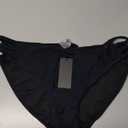 Zmart Women Strappy Bikini Bottoms Full Coverage Bathing Suit Swim Low Rise Cutout Swimsuit Bottom, XL, Black