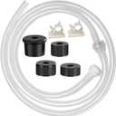 Under Sink Soap Dispenser Extension Tube Kit  47" Hose with Check Valve & Weighted Ball  Connect Sink Dispenser to Large Dish Soap Bottle  No More Refills  Includes 4 Universal Bottle Caps