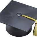 DecoPac Black Grad Cap with Tassels Cake Topper, Elegant Graduation Hat Cake Decoration, Food Safe, Pack of 12 (22422)