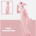 Unisex Adult Onesie Pajamas Animal One Piece Snug Fit Halloween Costume Cosplay for Women Men (Pink, XXL)