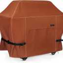 NettyPro BBQ Grill Cover 56 Inch Outdoor Patio 600D Heavy Duty Waterproof 2-3 Burner Barbecue Cover for Weber, Char-Broil, Brinkmann, Nexgrill Grills and More, Brown