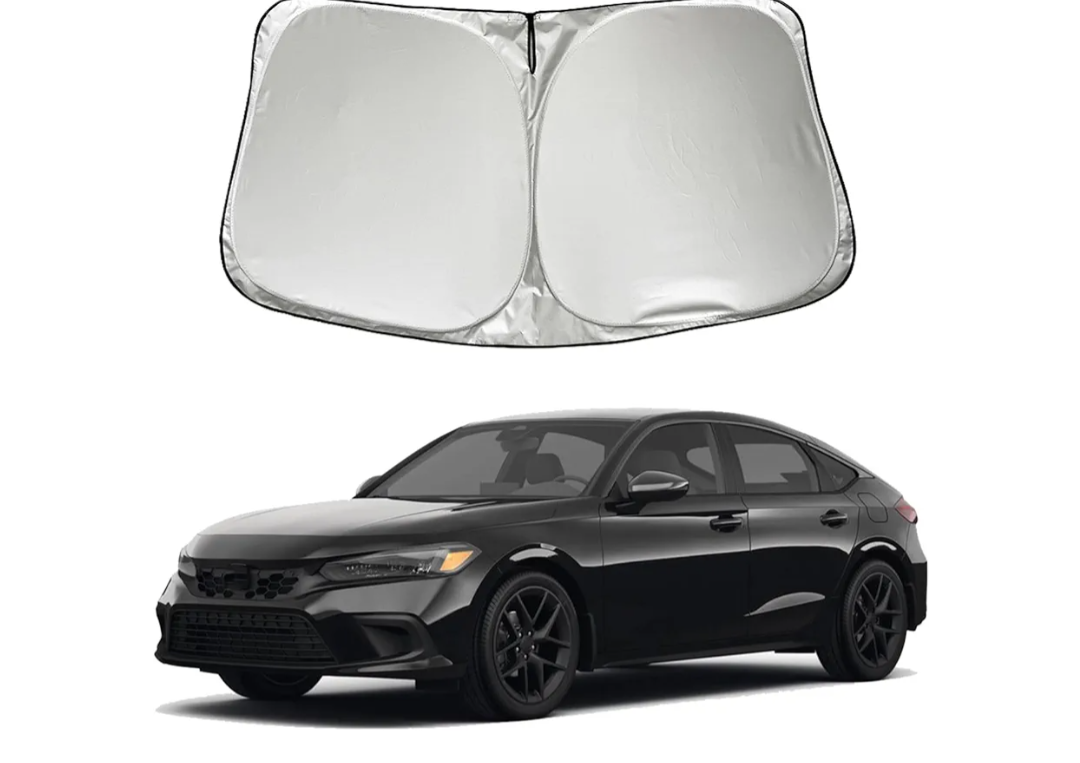 Car Windshield Sun Shade Sunshade Compatible with Honda Civic 2026 2025 2024 2023 2022 Sedan Hatchback LX EX EX-L Sport Touring Si Accessories, Car Front Window Sun Shield
