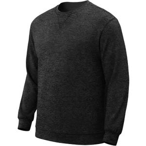 Mens Stretch Athletic Sweatshirt Long Sleeve Comfy Breathable Top for Men Casual Cozy (Charcoal Gray,Small)