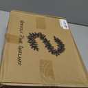 Fovths 2 Pack 6 Feet Christmas Norfolk Garlands, Winter Pine Garland Ornament with Light String, Green Artificial Greenery Garland for Table Mantle Wall Indoor Outdoor Christmas Decor