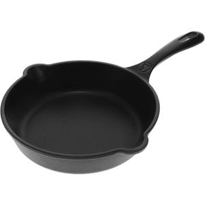 Victoria - SKL-208 Cast Iron Skillet. Small Frying Pan Seasoned with 100% Kosher Certified Non-GMO Flaxseed Oil, 8", Black