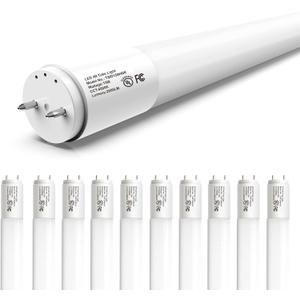 T8 LED Bulbs 4 Foot, 10-Pack 4FT LED Tube Light, 4000K, Natural Light (Ballast Remove Required, Single END Power), NOT Direct Fluorescent Replacement
