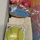 Softball Gifts for Girls – Sports Gift Set with Water Bottle, Canvas Tote Bag, Makeup Bag, Scrunchie, Socks, Necklace & 50 Stickers – Sports Gift for Girls, Birthday Gifts for Softball Lovers