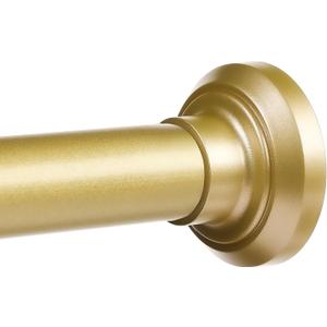 ENJOYBASICS Gold Shower Curtain Rod 30 to 76 Inches, Stainless Steel Adjustable Spring Tension Rods No Drill for Bathroom, Closet, Window, Room Divider, Never Rust, Non Slip