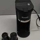 Karosie Small Single Serve Coffee Maker, Fast Brew for K-Cup & Ground Coffee, 6-12 Oz Brew Sizes, One-Button Single Cup Coffee Maker, Coffee Machine with Descaling Reminder, Black