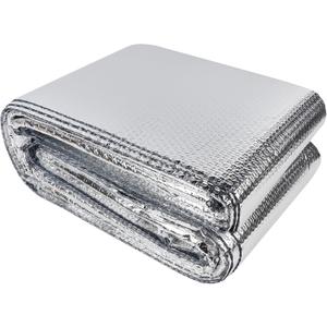 winemana Window Insulation Roll, 48IN x 20FT Reflective Heat Shield Bubble Film, Double-Sided Aluminum Foil Insulation, Weatherproof Garage Door Cover for Windows, RV, Basement, Winter & Summer