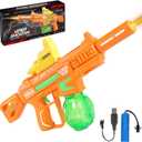 Electric Water Gun, Ultimate Battle Blaster Water Guns with Realistic Gun Muzzle Flame High Capacity Automatic Squirt Guns Summer Outdoor Beach Swimming Pool Party Toy for Adult KidsOrange