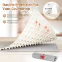 Food Warming Mat  Fast Heating Electric Warming Tray with 7 Temp Settings, 11-Hour Timer & Auto Shut-Off, Foldable Silicone Mat with Child Lock, Portable Warming Pad for Buffets, Holidays  Beige