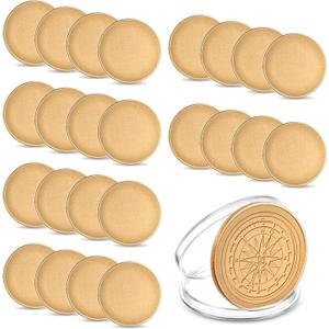 25Pcs 40mm Blank Challenge Coin Engraving Blanks Coins Threaded Edged with Acrylic Protection Box Hand Personalized DIY Craft Coin for DIY Crafts Birthday Travel Commemorative Collection, Gold