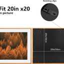 20x20 Picture Frame, Puzzle Frame for Wall, Wood Frame Brown Picture Frame for 20 x 20 Square Picture Poster Photo, Wood Gallery Poster Frame, 20x20, Brown