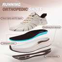 Men's Orthopedic Road Running Shoes: Comfortable Casual Arch Support Plantar Fasciitis Orthotic Sport Sneakers, Supportive Athletic Tennis Working Walking Shoes for Foot Heel and Pain Relief (11.5, W2-beige)