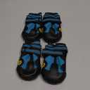 CovertSafe& Dog Boots for Dogs Non-Slip, Waterproof Dog Booties for Outdoor, Dog Shoes for Medium to Large Dogs 4Pcs with Rugged Sole Black-Blue, 4
