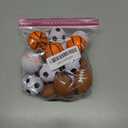 Blulu 20 Pack Sport Party Favors Ball Keychains for Kids, Mini Foam Ball Keychains with Soccer Football Basketball Baseball for Boys Goodie Bags, School Carnival Reward, Stress Relief Fidget Toys