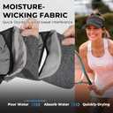 Sukeen Sports Sun Visor Men Women Lightweight Packable Cooling Stretchy Visor Hat for Running, Tennis, Golf (Gray)