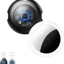 2 Pack Tracker Tag[Apple MFi Certified]Work with Apple Find My APP(iOS Only)Bluetooth Tracker Air Smart Locator Tags Item Key Finders Tracking Worldwide Waterproof for Luggage Bags Pet Wallet Backpack (Black+White)