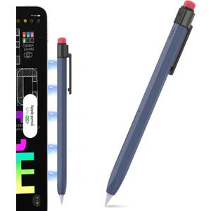 Apple Pencil 2nd Generation Case - Silicone Cover with Sturdy Clip - Compatible with Apple Pencil 2 for iPad Pro (Midnight Blue)
