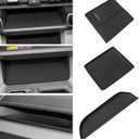 3PCS Center Console Organizer Compatible with Toyota RAV4 2026 Accessories,XSE GR Sport Hybrid Limited XLE Woodland,Silicone Wireless Charging Anti-Slip Pad,Co-Pilot Front Organizer Tray