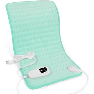 Deepsoon Heating Pad,Electric Heating Pads for Back,Neck,Moist Heating Pad for Abdomen Shoulder Knee Legs,Dry/Moist Heat&Auto Shut Off,Mother's Day Birthday for Men and Women,Light Green,24x12 Inch