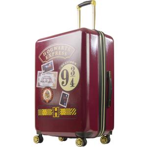 FUL Harry Potter Rolling Luggage, Hogwarts Express Hardshell Suitcase with Spinner Wheels, Burgundy, 29 Inch