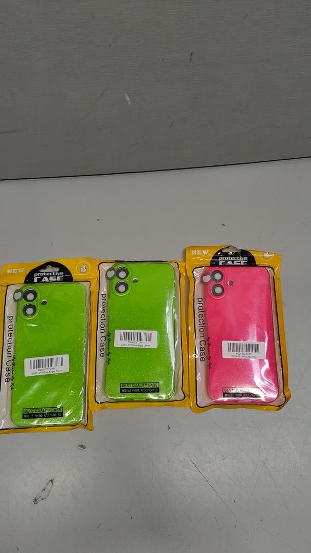 OWLSTAR for iPhone 16 Plus Case 6.7 inch, 2 BRIGHT Green color, 1Hot pink color