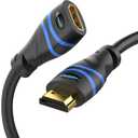 BlueRigger HDMI Extension Cable (20FT, 4K 60Hz HDMI Extender Cord, Male to Female Adapter, High Speed 18Gbps) - Compatible with Xbox, Roku, PS5/PS4, Nintendo Switch,TV Stick,Laptop,Chromecast, Wii U