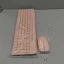 Wireless Keyboard and Mouse Combo, Full Size Silent Ergonomic Keyboard and Mouse, Long Battery Life, Optical Mouse, 2.4G Lag-Free Cordless Mice Keyboard for Computer, Mac, Laptop, PC, Windows(Pink)