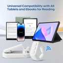 CKG 2 in 1 Kindle Page Turner Remote and Tiktok Scrolling Ring, Unobstructed Easy Reading with Minimalist Style Clicker, Universal Compatibility with iPhone and All Tablets, EBooks