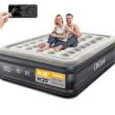 OhGeni Queen Air Mattress with Built in Pump, Inflatable Blow Up Mattress 18 Raised Comfort,Upgraded Surface Portable Mattress, Air Bed for Camping, Home and Guest, Colchone Inflable, 650 lbs Max