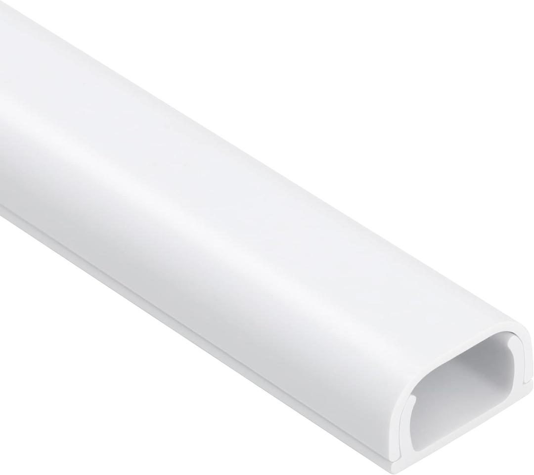 ZhiYo Wire Covers for 2 Cords, 153in White Cord Cover Kit, Cable Cover Paintable, Cable Concealer