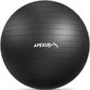 APEXUP Yoga Ball Exercise Ball Anti Slip Heavy Duty for Fitness, Balance & Core Workout, Balance Training, Pregnancy & Physical Therapy, 5 Sizes (Black)
