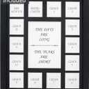 School Years Picture Frame Prek-12 Graduation Photo Collage Frame with Mat, Displays One 5x7 Photo and Fourteen 2x2.5 Pictures, Black