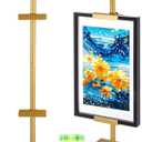 Adjustable Tabletop Easel Stand for for Picture Frames Up to 28", Picture Easels for Display, Picture Frame Holder Stand, Adjustable Art Easel. (Gold, 29 inch)