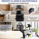 TOROKOM Massage Portable Face Down Massage Kit for Desk and Table Top, Adjustable Headrest Face Pillow Cradle & Chest Pad, Black