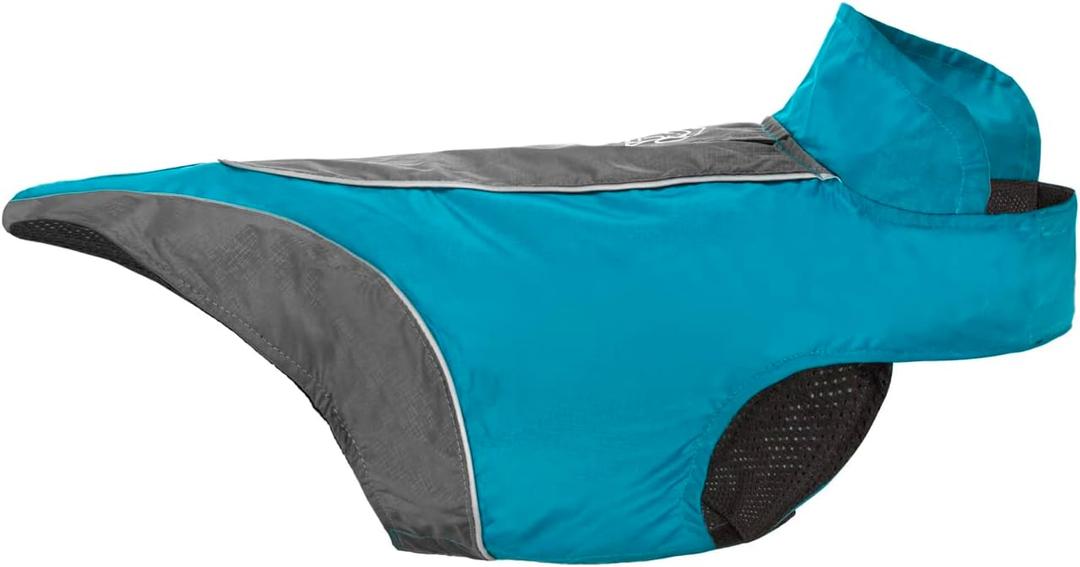 Embark Adventure Dog Raincoat - Lightweight, Reflective Waterproof Rain Jacket for Dogs Rain Coat for Dogs Waterproof - Medium Dog Rain Coat |Dog Rain Jacket| (Blue) (Blue and Grey)