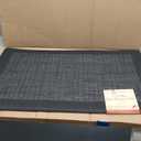 Anti-Fatigue Floor Comfort Mat - 18 x 30 Inch (Clarke Black) - Non-Slip Kitchen Mats for Floor - Easy to Clean Cushioned Standing Mat for Bathroom & Office Desk - Achim Home Dcor