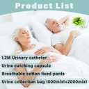 Urine Bags for Women, External Urinary Catheter for Famale, Wearable Urinal Bag with Collection Urine Bag (2000ml & 1000ml), Urinary Drainage System, Portable Urine Catheter Bag