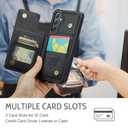 MRRSIWEI for Samsung Galaxy S25 Wallet Case with Card Holder,[Magnetic Clasp Folio Cover] with Kickstand Shockproof Women Men Case Cover for Samsung S25.Clasp Black