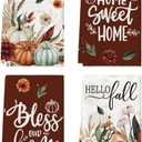 2 x Artoid Mode Wild Flowers Pumpkin Fall Kitchen Towels Set of 4 18x26 Inch