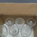Cedilis 6 Pack Milkshake Glass with 6 Long Metal Spoons, Old Fashioned Soda Glasses, Fountain Classic Glass for Ice Cream, Clear, 12oz