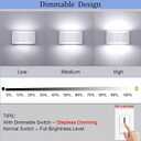 Lightess LED Wall Sconces Set of 2, White, Dimmable, 2 Pack