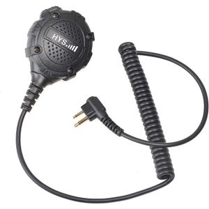 HYS Remote Speaker Microphone, Shoulder Speaker mic with Coiled Cord & Swivel Clip for CLS DLR RM RDX Series 2PIN Motorola RMU2080d BPR40 RDU4100 CLS1110 CLS1410 CP200 CP100 CLS1110 2-Way Radio